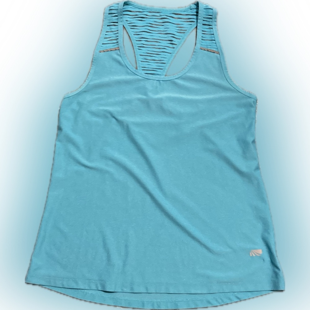 Marika Tek Teal Racerback Tank Top Size L